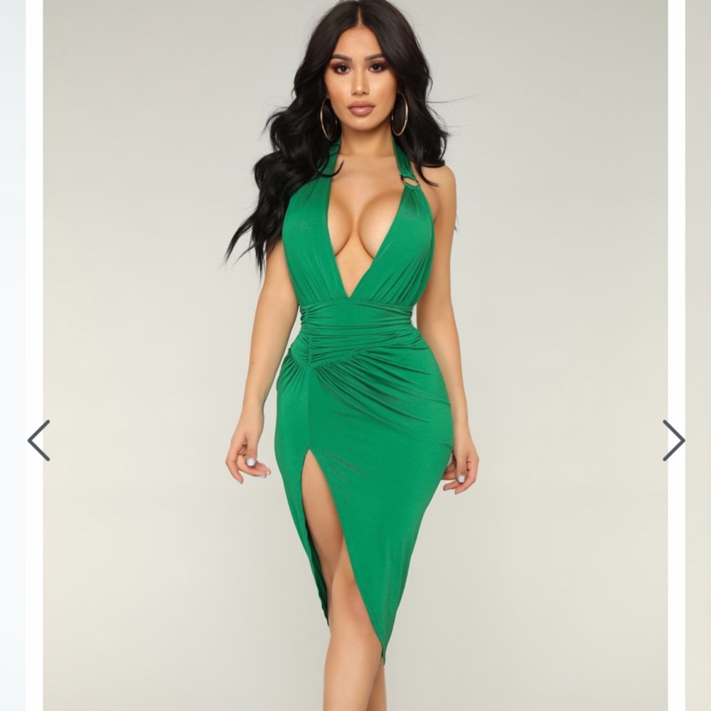 Emerald Green Fashion Nova Dress